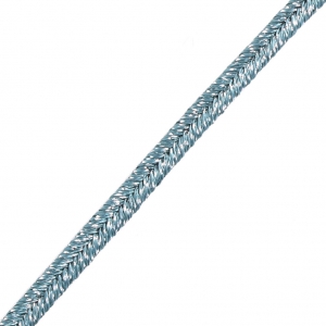 Soutache brillante di produzione italiana 3,5 mm Blu grigio / argento x1m