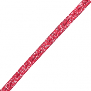Soutache brillante di fabbricazione italiana 3,5 mm Rosso / argento x1m