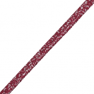 Soutache brillante di fabbricazione italiana 3,5 mm Bordeaux / argento x1m