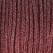 Soutache brillante di fabbricazione italiana 3,5 mm Bordeaux / argento x1m
