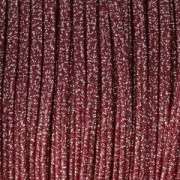 Soutache brillante di fabbricazione italiana 3,5 mm Bordeaux / argento x1m