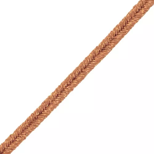 Soutache brillante di produzione italiana 3,5 mm Senape / oro x1m