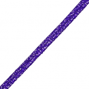 Soutache brillante di produzione italiana 3,5 mm Viola / Argento x1m