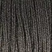 Soutache lucido di fabbricazione italiana 3,5 mm Marrone / Argento x1m