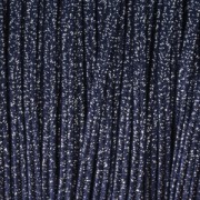 Soutache brillante di fabbricazione italiana 3,5 mm Blu notte / Argento x1m