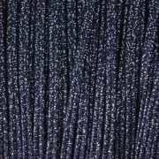 Soutache brillante di fabbricazione italiana 3,5 mm Blu notte / Argento x1m