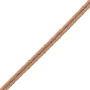 Soutache Fabbricazione italiana 3.5 mm Rose poudré / Gold x1m|raw }}
