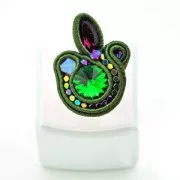 Soutache Moonlight Fabbricazione italiana 3.5 mm Beige / Mauvex1m