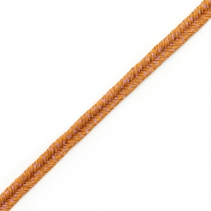 Soutache Moonlight Fabbricazione italiana 3.5 mm Terracotta / Violet x1m