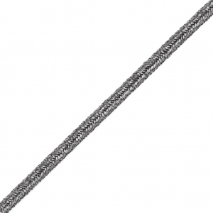 Soutache Shiri métal Fabbricazione italiana 4 mm Grigio Antracite x1m