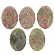 Cabochon ovale mm. 25x18 Unakite