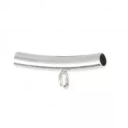 Pendente Tubo attacco per ciondolo 20x3 mm rhodié