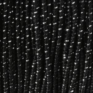 Filo Bliss Elastico fabbricazione italiana 1 mm Nero/Argentato x30m