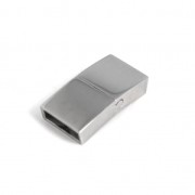 Chiusura scorrevole/calamitata 22.4 x11.7 mm per laccetto 10 mm acciaio inox|raw }}