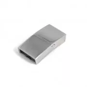 Chiusura scorrevole/calamitata 22.4 x11.7 mm per laccetto 10 mm acciaio inox