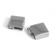 Chiusura scorrevole/calamitata 22.4 x11.7 mm per laccetto 10 mm acciaio inox