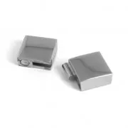 Chiusura scorrevole/calamitata 22.4 x11.7 mm per laccetto 10 mm acciaio inox