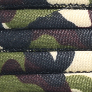 Cordone cotone tubolare 6 mm - mimetica Kaki/Marrone/Beige x1m