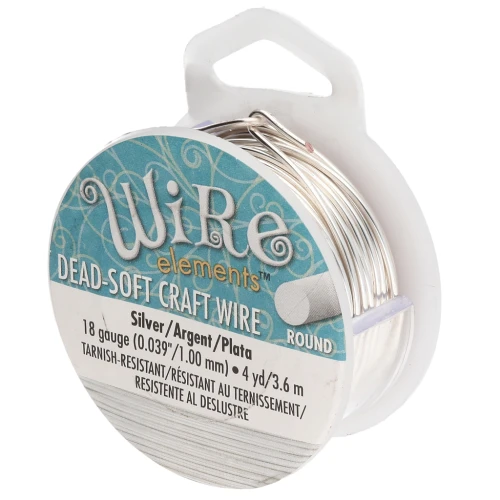 Filo di rame Craft Wire morbido mm.1,02 argentato anti-ossidazione x 3,65m
