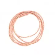 Vintage Rose - Cordon métallisé Mokuba 2 mm - Vintage Rose fil doré x1m Cordon métallisé Mokuba 2 mm - Vintage Rose fil doré x1m