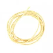 giallo - Cordon métallisé Mokuba 2 mm - Jaune fil argenté x1m Cordon métallisé Mokuba 2 mm - Jaune fil argenté x1m