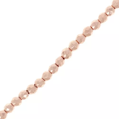 Mini-hematites faccettate mm. 2.2 Rose Gold x cm.39
