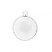 Castone pendente 18 mm per cabochon mm. 16 acciaio inox x1|raw }}