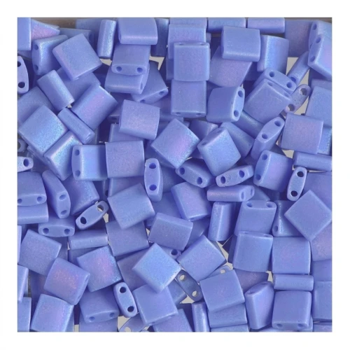Miyuki Tila Beads 5x5x1.9 mm TL-0417LFR - Op Periwinkle AB Mat x10g