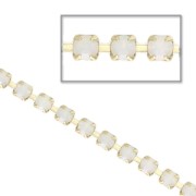 Catena strass in cristallo tagliato in ottone 2.10 mm White Opal Ottone x50cm|raw }}