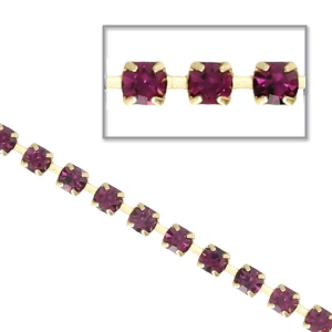 NBEADS Catena Di Strass In Cristallo Su Rotolo – 10 Metri Di Catena A Tazza Dorata Per Gioielli Fai Da Te, Abiti, Decorazioni