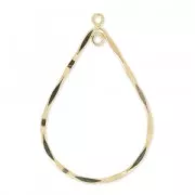 Distanziatore goccia 2 anelli mm.33.5x22 in Gold filled x1