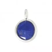 Ciondolo rotondo sfaccettato 6.9 mm Argento 925 /Lapis