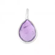 Ciondolo goccia sfaccettata 6.8x12.7 mm Argento 925 /Amethyst x1
