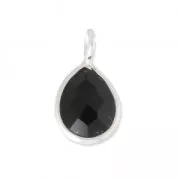 Ciondolo goccia sfaccettata 6.8x12.7 mm Argento 925 /Black Onyx x1
