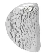 Ciondolo tondo incurvato e martellato 12.5 mm - argento 925 x1