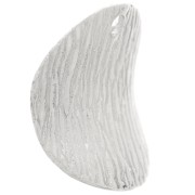 Ciondolo tondo incurvato e texturé 12.9 mm - argento 925 x1