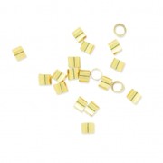 Tubi da schiacciare 2.5x2 mm Argento 925 dorato x30