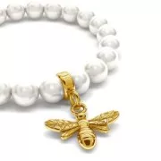 Passante attacca-ciondolo 9.5 mm en Argent 925 dorato con oro fino x1