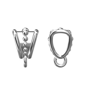 Attacca ciondolo disegno etnico 8.5 mm  Argento 925 x1