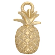 Ciondolo ananas 16 mm - Argento 925 Dorato x1