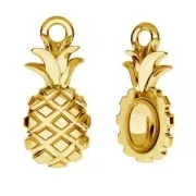 Ciondolo ananas mm. 14Argento 925 Dorato con oro fino x1