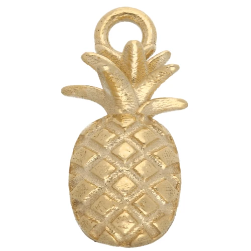 Ciondolo ananas 16 mm - Argento 925 Dorato x1