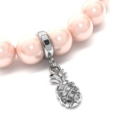 Ciondolo ananas 16 mm - Argento 925 Dorato x1