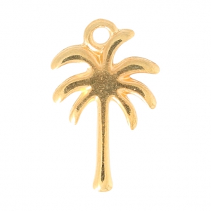 Ciondolo in metallo Palma 18mm Dorato con oro finocon oro finox1