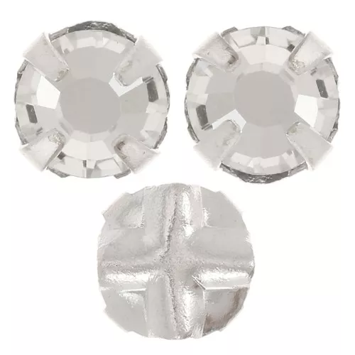 Weddecor Magnifique écusson à coudre avec strass argentés 100 mm x 100