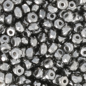 Perle in vetro Rep. Ceca Micro Spacers 2x3 mm Chrome x50