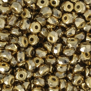 Perle in vetro Rep. Ceca Micro Spacers 2x3 mm Dorado Full x50