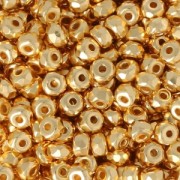 Perle in vetro Rep. Ceca Micro Spacers 2x3 mm 24 K Gold Plated x25|raw }}