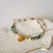 Perle in vetro Rep. Ceca Micro Spacers 2x3 mm 24 K Gold Plated x25