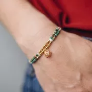 Perle in vetro Rep. Ceca Micro Spacers 2x3 mm 24 K Gold Plated x25